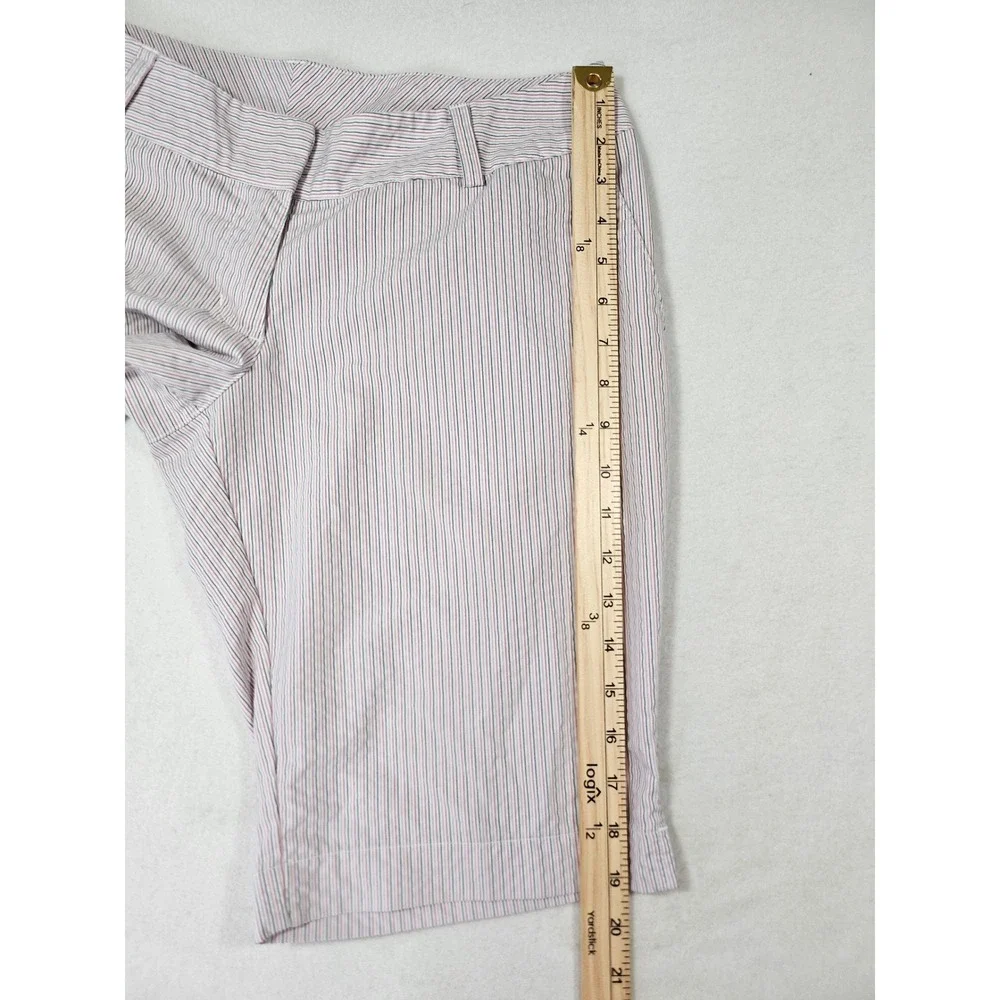 Adidas ClimaLite Golf‎ Shorts Womens 6 Pink Grey Striped Performance Active